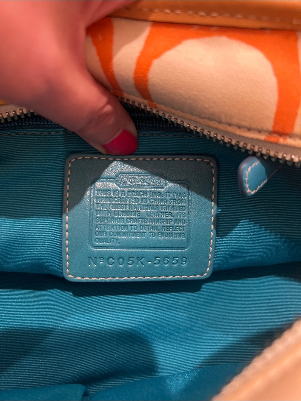 Vintage Coach Hamptons Scribble mini tote bag. - Picture 13 of 13